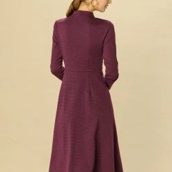 Allegra K Plaid Button Up Tie Neck Midi Dress 38 Allegra K Plaid Button Up Tie Neck Midi Dress