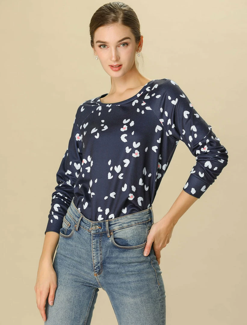 Allegra K Women Animal Leopard Print Long Sleeve Top 5 Allegra K Women Animal Leopard Print Long Sleeve Top