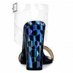 Allegra K Women's Opened Toe Block High Heels Clear Sandals 25 Allegra K Women's Opened Toe Block High Heels Clear Sandals