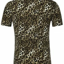Allegra K Men's Prints Shirts Round Neck Pattern Short Sleeve T Shirt