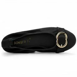 Allegra K Women's Round Toe Comfortable Slip On Ballet Flats