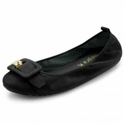 Allegra K Women's Buckle Casual Comfortable Ballet Flats