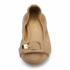 Allegra K Women's Buckle Casual Comfortable Ballet Flats