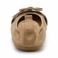 Allegra K Women's Buckle Casual Comfortable Ballet Flats