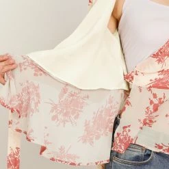 Allegra K Women's Wrap Peplum Top Blouse Tie Waist Short Sleeve Ruffle Floral V Neck Belted Shirts