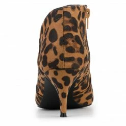 Allegra K Shoes Women's Pointed Toe Kitten Heel Cutout Ankle Boots