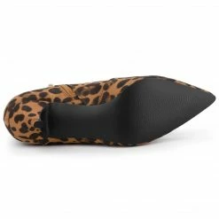 Allegra K Shoes Women's Pointed Toe Kitten Heel Cutout Ankle Boots