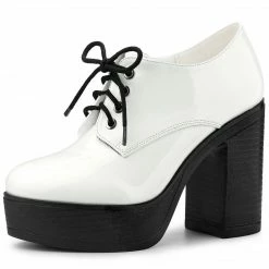 Allegra K Shoes Women's Platform High Chunky Heel Ankle Booties 21 Allegra K Shoes Women's Platform High Chunky Heel Ankle Booties