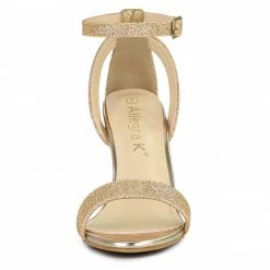 Allegra K Women's Glitter Ankle Strap Stiletto High Heel Sandals 40 Allegra K Women's Glitter Ankle Strap Stiletto High Heel Sandals