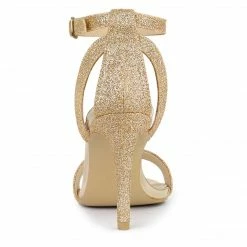 Allegra K Women's Glitter Ankle Strap Stiletto High Heel Sandals 41 Allegra K Women's Glitter Ankle Strap Stiletto High Heel Sandals