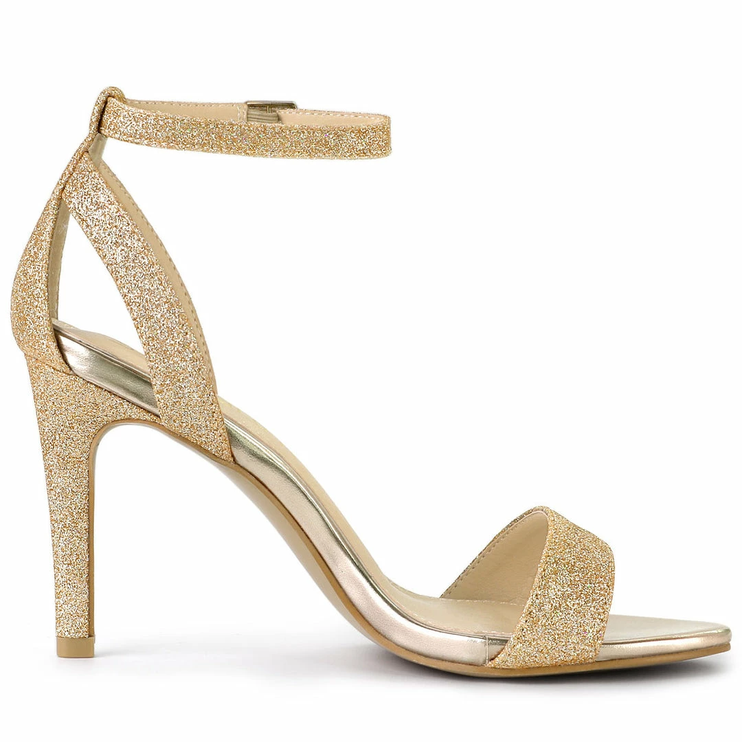 Allegra K Women's Glitter Ankle Strap Stiletto High Heel Sandals 23 Allegra K Women's Glitter Ankle Strap Stiletto High Heel Sandals
