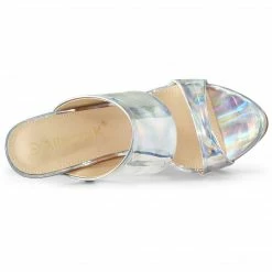 Allegra K Shoes Women's Colorful Platform Stiletto High Heels Slide Sandals