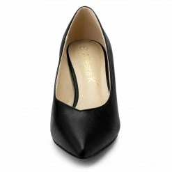 Allegra K Women's Pointed Toe Low Kitten Heel Dress Pumps 24 Allegra K Women's Pointed Toe Low Kitten Heel Dress Pumps