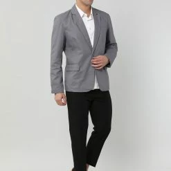 Allegra K Men's Notched Lapel Button Slim Fit Casual Lightweight Sport Coats Blazer