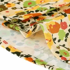 Allegra K Women's Sleeveless Ruffle Neckline Button Down Floral Top