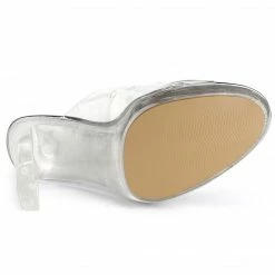 Allegra K Women's Clear Platform Block Heeled Slides Sandals Shoes