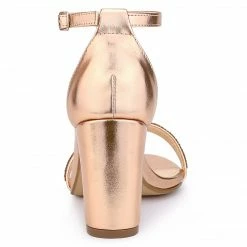 Allegra K Women's Rhinestone Ankle Strap Chunky Heels Sandals 25 Allegra K Women's Rhinestone Ankle Strap Chunky Heels Sandals