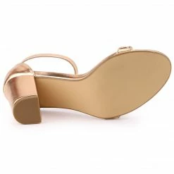 Allegra K Women's Rhinestone Ankle Strap Chunky Heels Sandals 27 Allegra K Women's Rhinestone Ankle Strap Chunky Heels Sandals