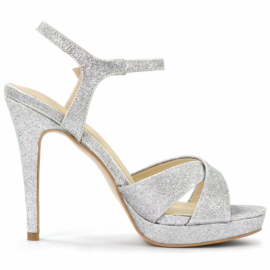 Allegra K Shoes Women's Glitter Slingback Platform Stiletto Heel Sandals 15 Allegra K Shoes Women's Glitter Slingback Platform Stiletto Heel Sandals