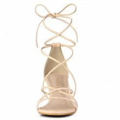 Allegra K Shoes Women's Strappy Kitten Heel Lace Up Sandals 12 Allegra K Shoes Women's Strappy Kitten Heel Lace Up Sandals