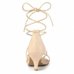 Allegra K Shoes Women's Strappy Kitten Heel Lace Up Sandals 13 Allegra K Shoes Women's Strappy Kitten Heel Lace Up Sandals
