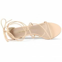 Allegra K Shoes Women's Strappy Kitten Heel Lace Up Sandals 14 Allegra K Shoes Women's Strappy Kitten Heel Lace Up Sandals