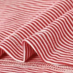 Allegra K Women's Ruffle V Neck Casual T-shirt Striped Short Sleeve Tops