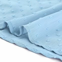 Allegra K Women's Elastic Waist Flowy Dress V Neck 3/4 Sleeve A-line Chiffon Dresses