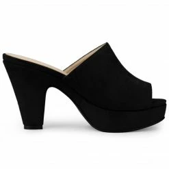 Allegra K Women's Open Toe Platform Chunky Heel Slides Sandals Shoes 87 Allegra K Women's Open Toe Platform Chunky Heel Slides Sandals Shoes