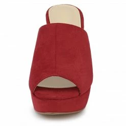 Allegra K Women's Open Toe Platform Chunky Heel Slides Sandals Shoes 76 Allegra K Women's Open Toe Platform Chunky Heel Slides Sandals Shoes