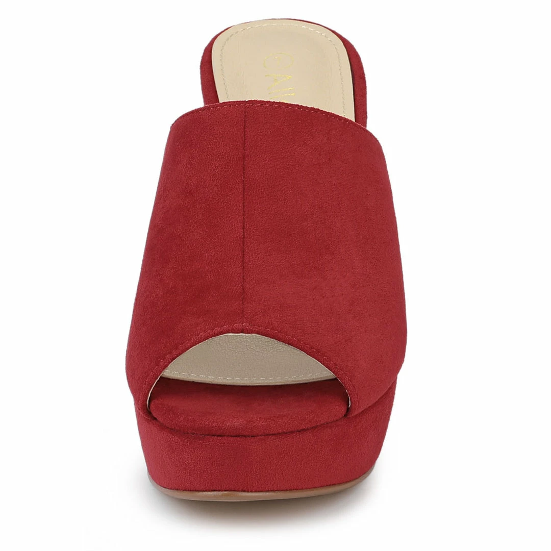 Allegra K Women's Open Toe Platform Chunky Heel Slides Sandals Shoes 34 Allegra K Women's Open Toe Platform Chunky Heel Slides Sandals Shoes