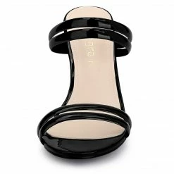 Allegra K Women's Clear Strap Heel Slide Mule Block Heel Sandal 32 Allegra K Women's Clear Strap Heel Slide Mule Block Heel Sandal