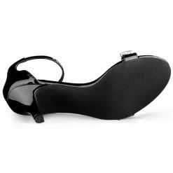 Allegra K Women's Rhinestone Ankle Strap Stiletto Heel Sandals Shoes