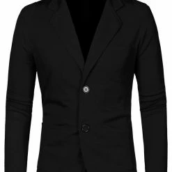 Allegra K 1310-X01 Men Notched Lapel Solid Color Pockets Front Long Sleeve Knit Blazer Coats & Outerwear 79 Allegra K 1310-X01 Men Notched Lapel Solid Color Pockets Front Long Sleeve Knit Blazer Coats & Outerwear