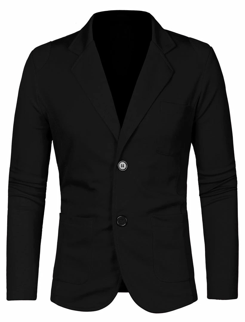 Allegra K 1310-X01 Men Notched Lapel Solid Color Pockets Front Long Sleeve Knit Blazer Coats & Outerwear 26 Allegra K 1310-X01 Men Notched Lapel Solid Color Pockets Front Long Sleeve Knit Blazer Coats & Outerwear
