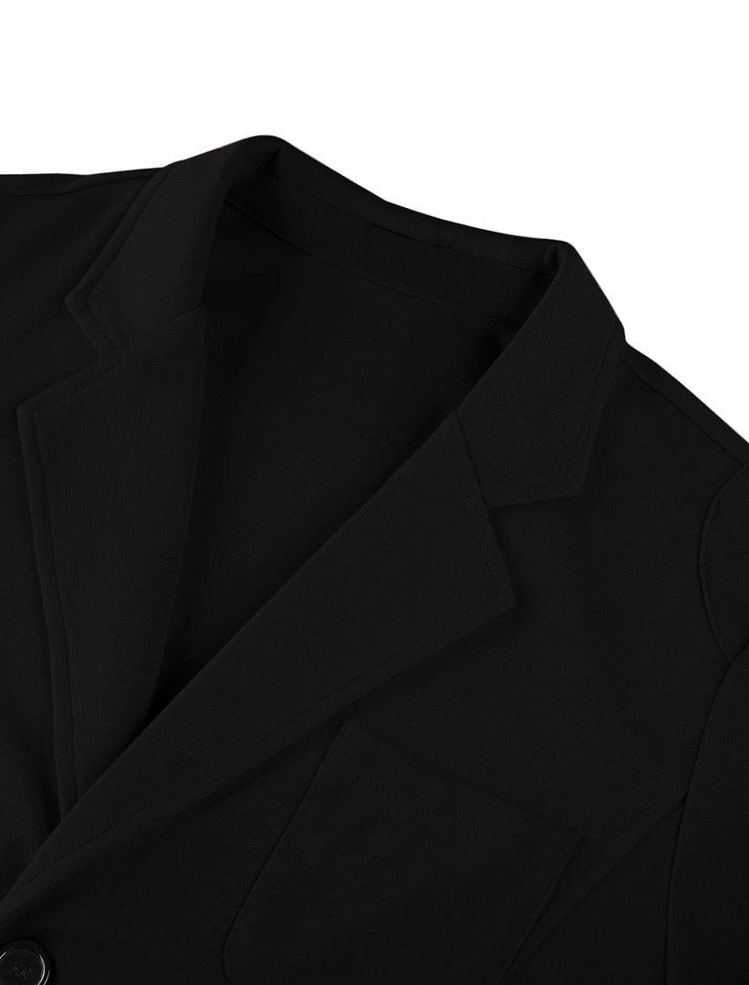 Allegra K 1310-X01 Men Notched Lapel Solid Color Pockets Front Long Sleeve Knit Blazer Coats & Outerwear 28 Allegra K 1310-X01 Men Notched Lapel Solid Color Pockets Front Long Sleeve Knit Blazer Coats & Outerwear