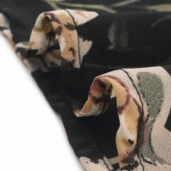 Allegra K Long Sleeve Ruffle Collar Button Down Floral Shirt