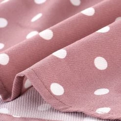 Allegra K Peter Pan Collar Contrast Polka Dot Dress Women