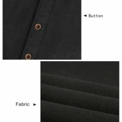 Allegra K Men Banded Collar Shirt Washed Cotton Long Sleeve Casual Button Down Shirts 43 Allegra K Men Banded Collar Shirt Washed Cotton Long Sleeve Casual Button Down Shirts