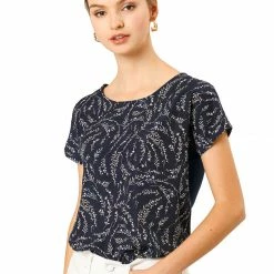 Allegra K Women's Short Sleeve Casual Patchwork Summer Top Floral Print T Shirt 13 Allegra K Women's Short Sleeve Casual Patchwork Summer Top Floral Print T Shirt