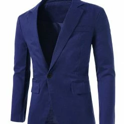 Allegra K Men's Notched Lapel Button Slim Fit Casual Lightweight Sport Coats Blazer