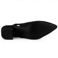 Allegra K Shoes Women's Pointed Toe Block Heel Pumps Slingback Heels 70 Allegra K Shoes Women's Pointed Toe Block Heel Pumps Slingback Heels