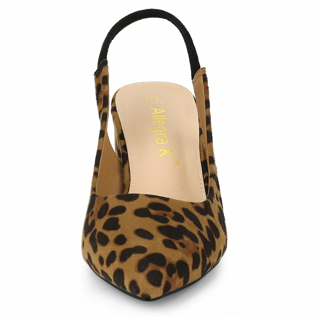 Allegra K Shoes Women's Pointed Toe Block Heel Pumps Slingback Heels 26 Allegra K Shoes Women's Pointed Toe Block Heel Pumps Slingback Heels