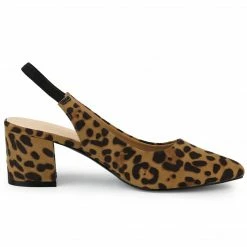 Allegra K Shoes Women's Pointed Toe Block Heel Pumps Slingback Heels 64 Allegra K Shoes Women's Pointed Toe Block Heel Pumps Slingback Heels