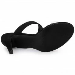 Allegra K Women's Clear Strap Stiletto Heel Slides Sandals