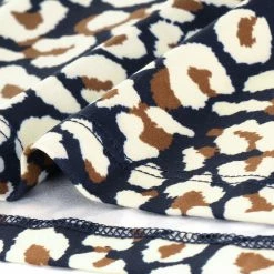 Allegra K Women's Leopard V Neck Tie Waist Raglan Sleeves Loose Blouse Tops