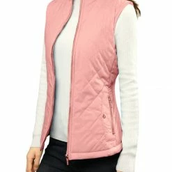 Allegra K Woman Zip Up Front Stand Collar Slant Pockets Quilted Padded Vest Women 115 Allegra K Woman Zip Up Front Stand Collar Slant Pockets Quilted Padded Vest Women
