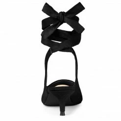 Allegra K Women's Point Toe Kitten Heels Lace Up Pumps Shoes 40 Allegra K Women's Point Toe Kitten Heels Lace Up Pumps Shoes