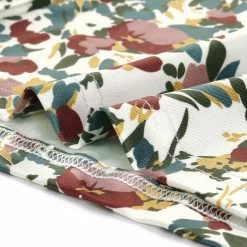 Allegra K Women's Spring Floral Print Dress V-neck Short Sleeves Casual Elegant Midi Dresses