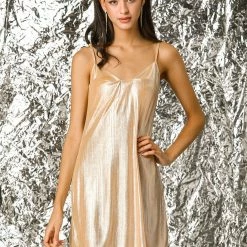 Allegra K Sparkly Metallic Spaghetti Strap Mini Dress Women 47 Allegra K Sparkly Metallic Spaghetti Strap Mini Dress Women